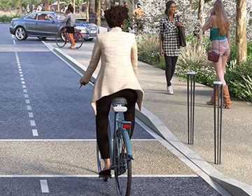 PNRU travaux Phase3 piste cyclable sur la Rue du Cardo